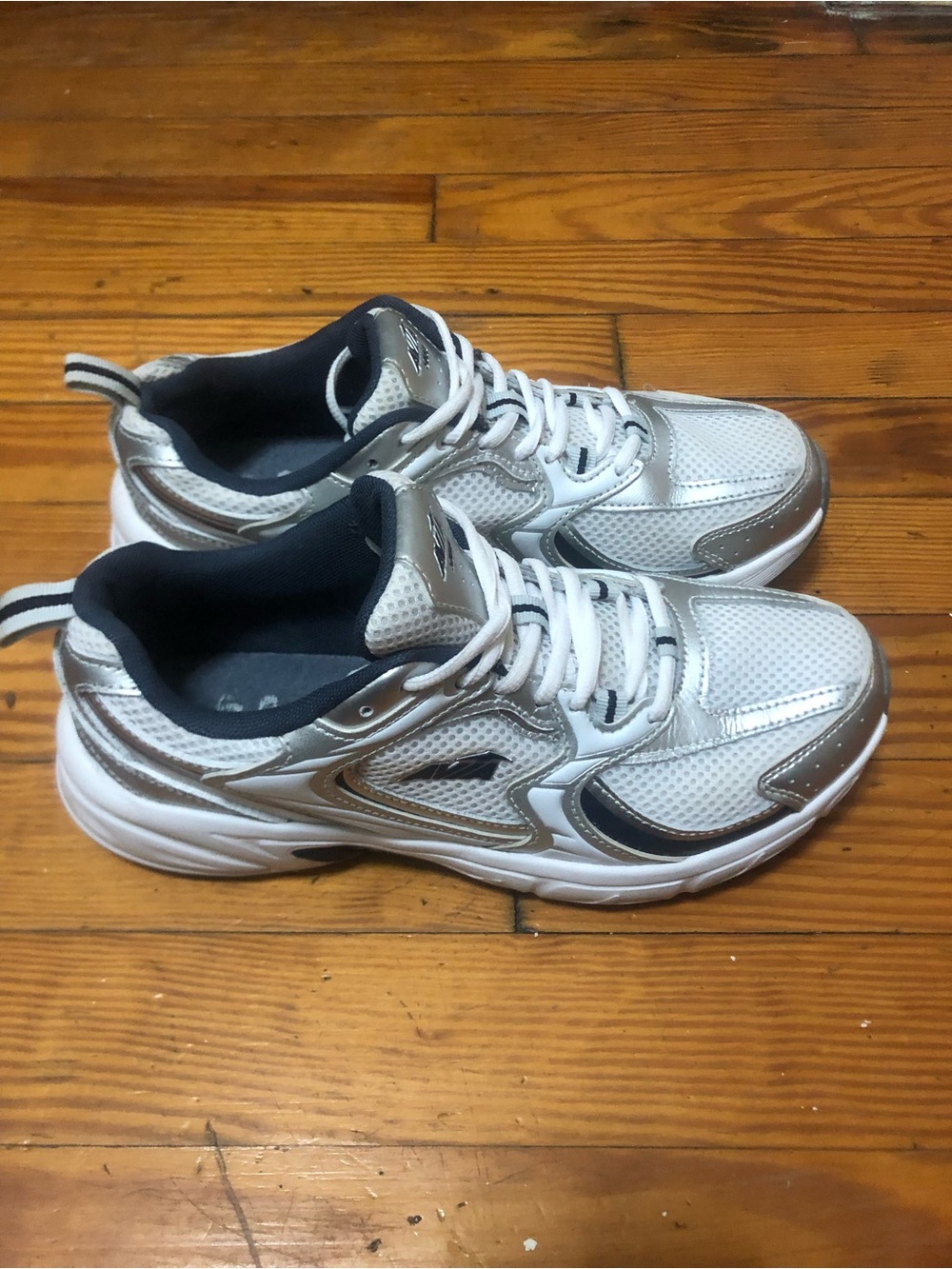 Avia White Silver Black Women's Running Sneakers